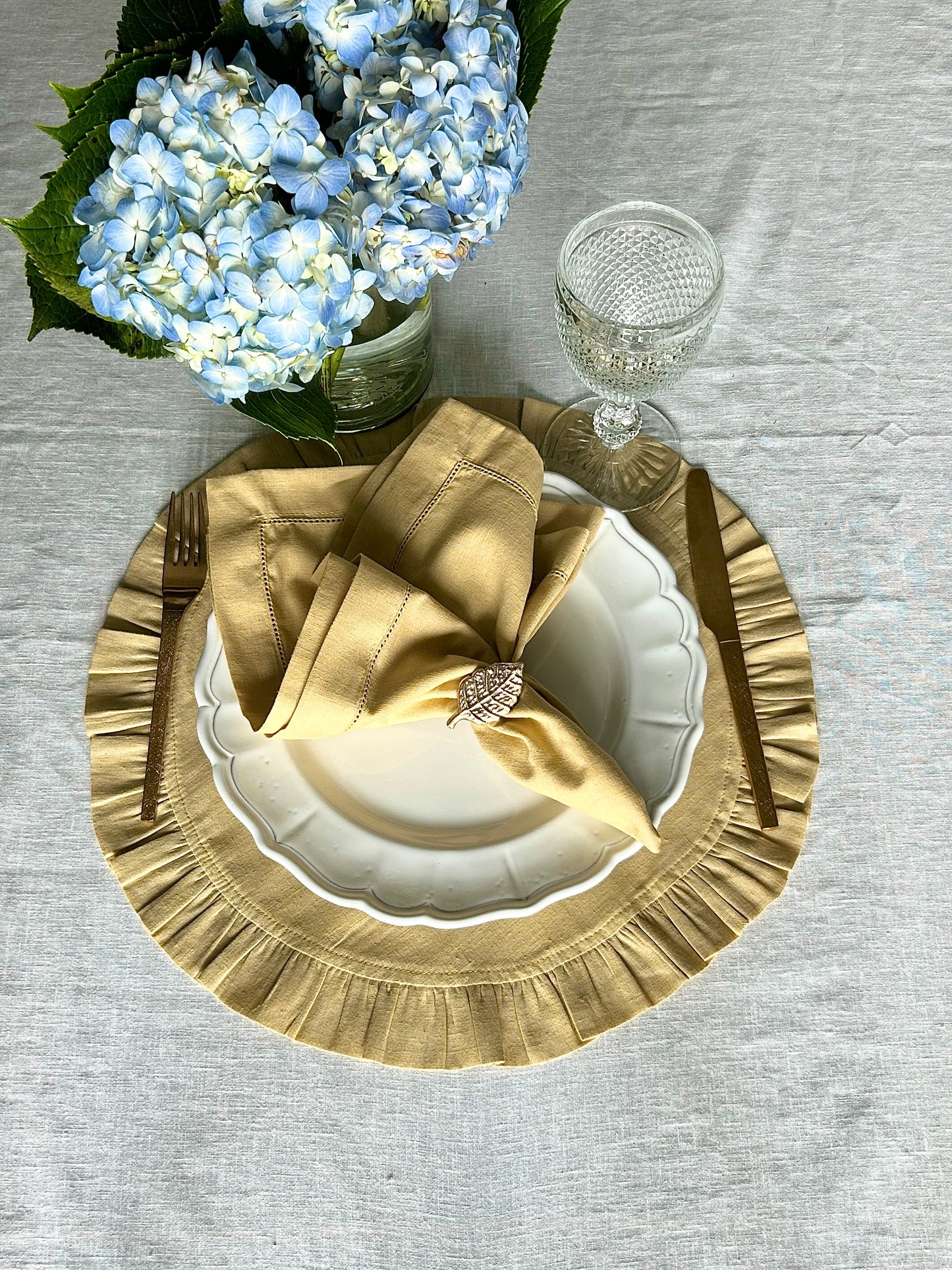 Servilleta Lino blend “Tru-tru” tamaño Banquete (Set de 2 piezas)