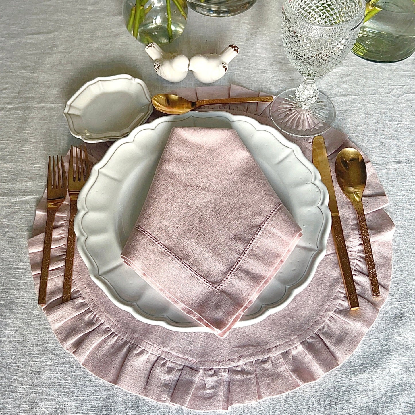 Servilleta Lino blend “Tru-tru” tamaño Banquete (Set de 2 piezas)