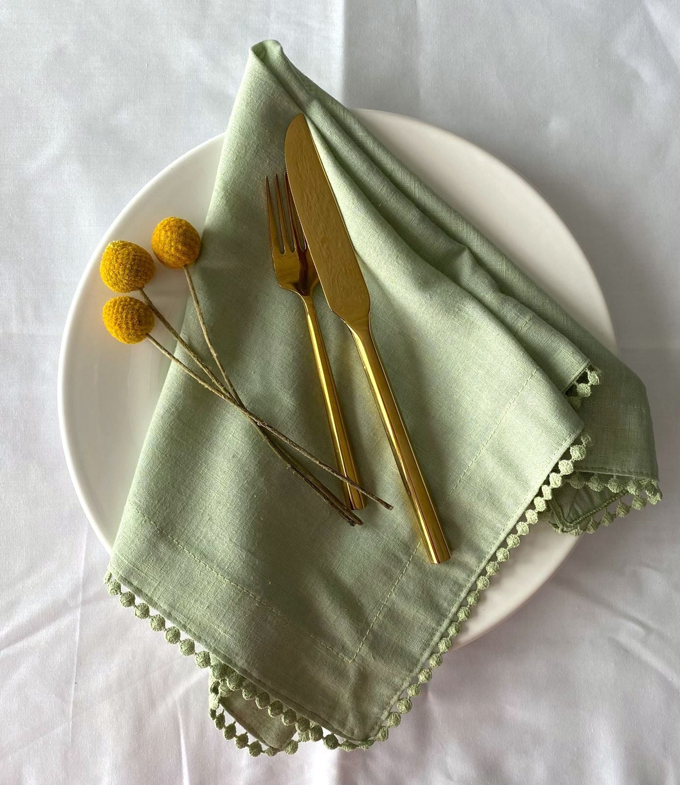 Servilleta Linoblend “Bolita" tamaño Banquete (Set de 2 piezas)