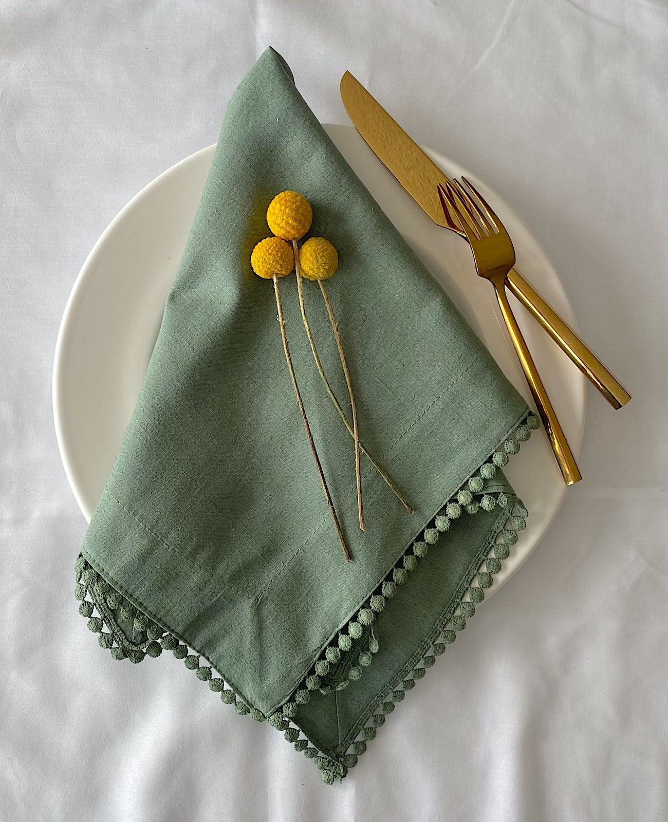 Servilleta Linoblend “Bolita" tamaño Banquete (Set de 2 piezas)