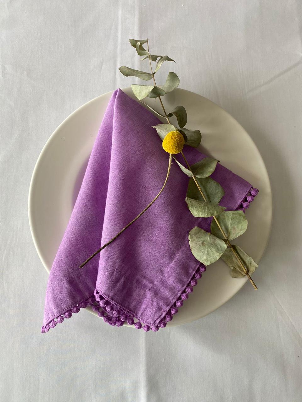 Servilleta  Linoblend “Bolita" tamaño Banquete (Set de 4 piezas)