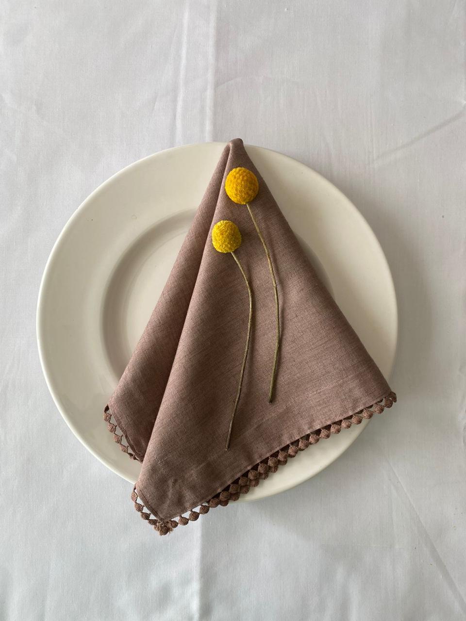 Servilleta  Linoblend “Bolita" tamaño Banquete (Set de 4 piezas)