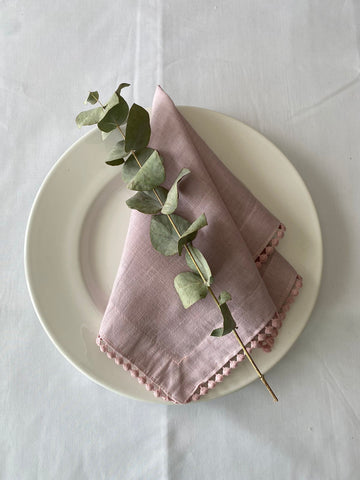 Servilleta  Linoblend “Bolita" tamaño Banquete (Set de 4 piezas)